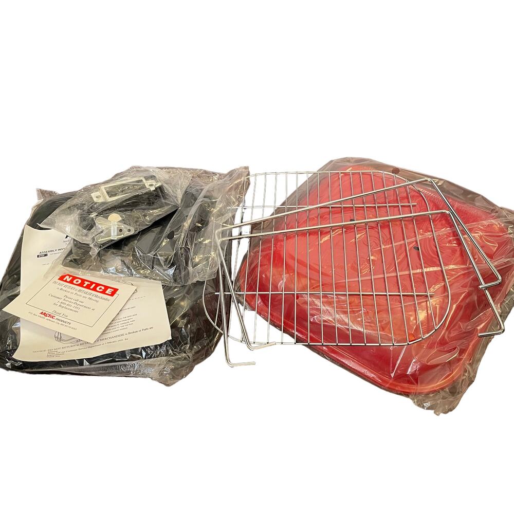 Vintage Table Top Grill Smoker Red Black HMPT 14SQA Arctic Products Old Stock